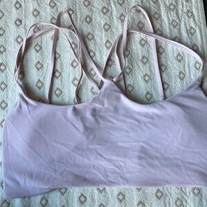 Lululemon light pink strappy sports bra